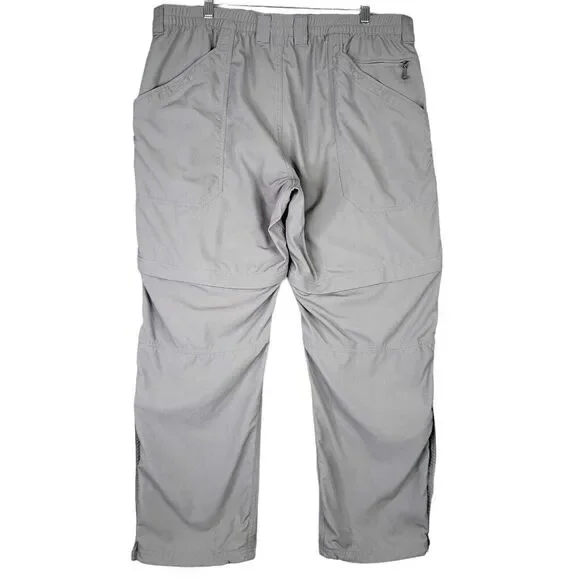 LL Bean Cargo Pants Mens XL Short Hiking Nylon Stretch Gray 40X30 Heavy Duty - Picture 3 of 14